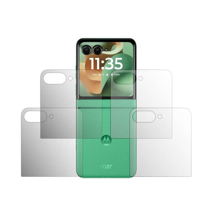 Комплект от 4 протектора за екран Folie24, за Motorola Razr 60, 2X ултрапрозрачни + 2X матови, пълно покритие на дисплея и подходящи за калъф, самозалепващи се, гъвкави, със саморегенерация