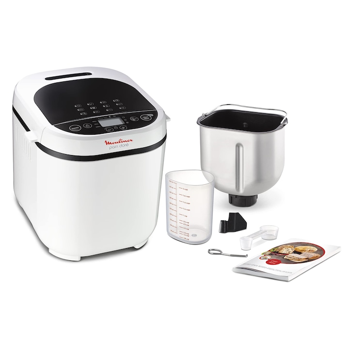 Хлебопекарна Moulinex, бяла, 1500 г, 1050 W