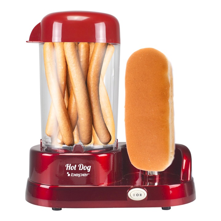 Beper hot dog készítő, 800W, piros, 900g