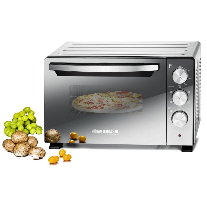 Cuptor Rommelsbacher Bgs 1400, 22L, Argintiu, Antiaderent, 1380W