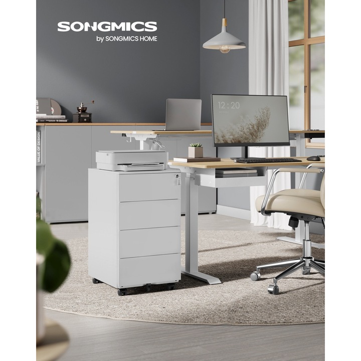 Fiset Avenza Home CBX817, Модерен стил, Офис, Бял 39x45x69.4 см