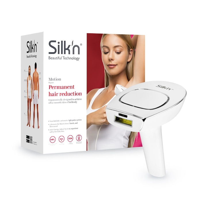 Епилатор Silk'n, трайно обезкосмяване, 350 000 импулса, бял