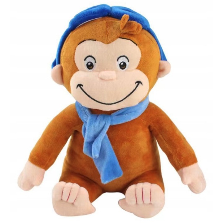 Jucarie, Curiosul George, Masca, 30 cm, 100% poliester, Plus, Pentru baieti, 30°C, Multicolor