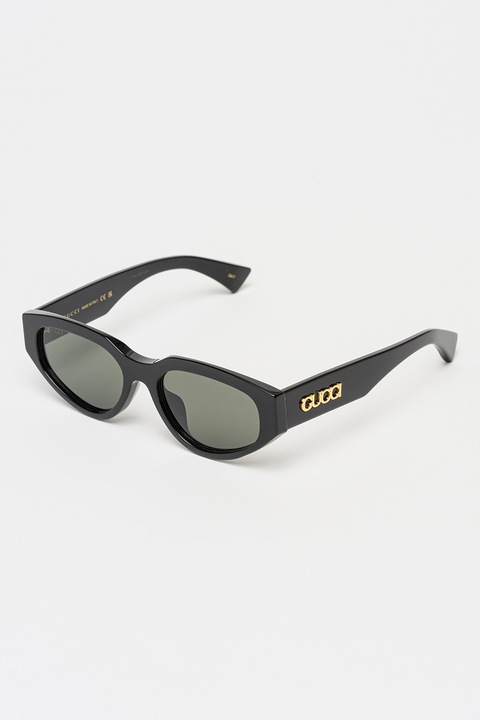 Gucci, Ochelari de soare cu logo-uri laterale, 55-18-145, Negru