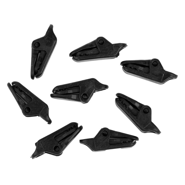 Set Clips din Plastic Negru pentru Fixare Panza Umbrire 3cm - 8buc