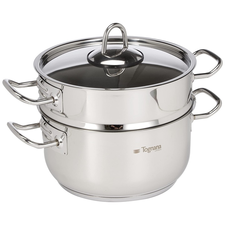 Aparat De Gatit La Abur Tognana, 3 Bucati, Cu Capac