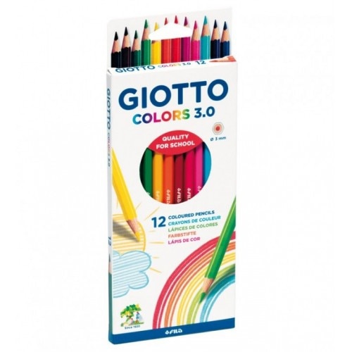 Creioane colorate 12 buc/set GIOTTO COLORS 3.0