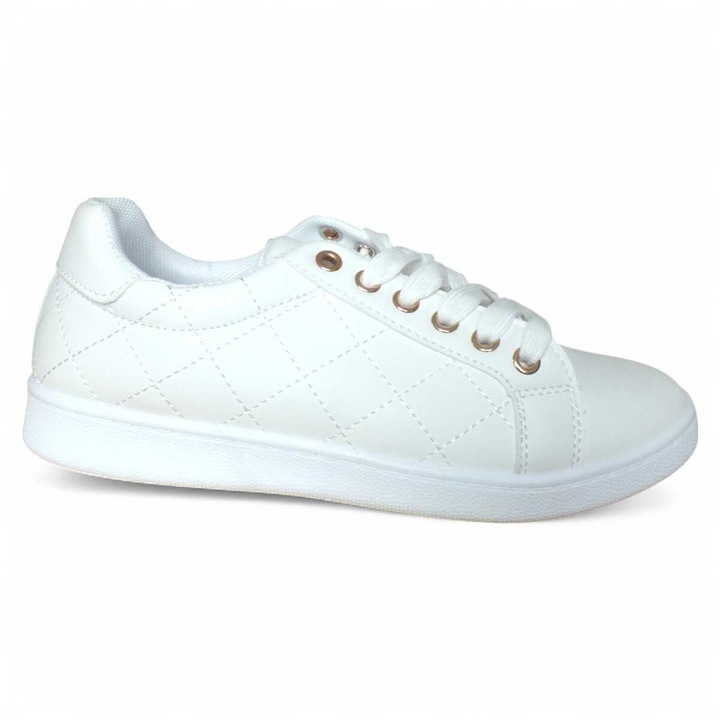 Divatos női sportcipő, oldalán steppelt varrással díszítve, fűzős záródással a biztos illeszkedésért W9