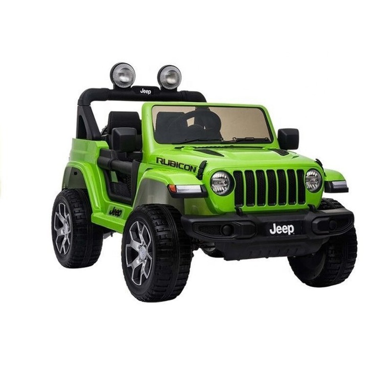 Masinuta electrica LEAN Jeep Rubicon 4x4, verde, 117x68x43cm