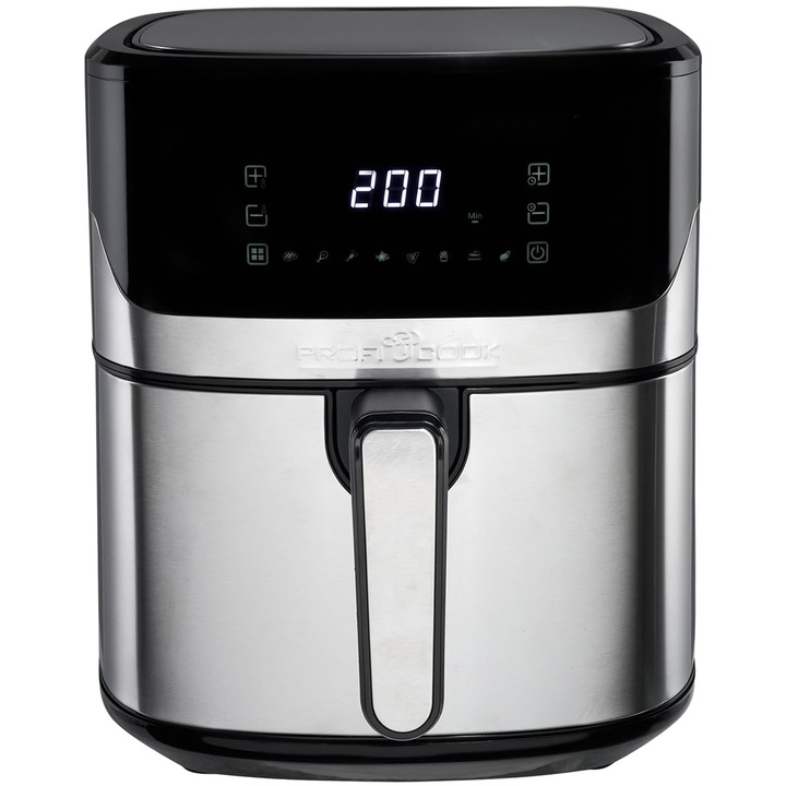 Фритюрник с горещ въздух Proficook®, 6,5 л, готвене без олио и мазнини, 80°C - 200°C, корпус от неръждаема стомана, фритюрник с горещ въздух с 8 програми, фритюрник с горещ въздух, фритюрник с горещ въздух, бр. Fr 1294 H