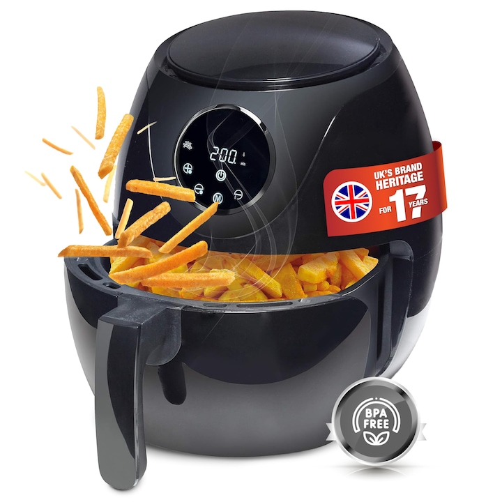 Friteuză cu aer cald Tefal Easy Fry Silence 10 programe automate 1670W, alb, 5L