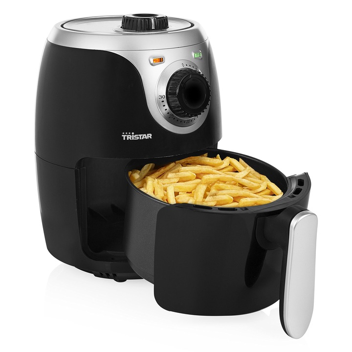 Mini Friteuza Cu Aer Cald Tristar De 2 Litri – Consum De Energie Cu 77, 8% Mai Mic – Cu Termostat Si Temporizator – Strat Antiaderent – Airfryer Fr-6980