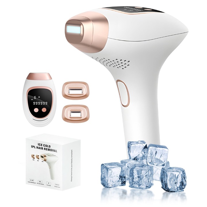 Trongle IPL epilátor, 999 999 pulzus, 9 energiaszint, színes, arcra/testre