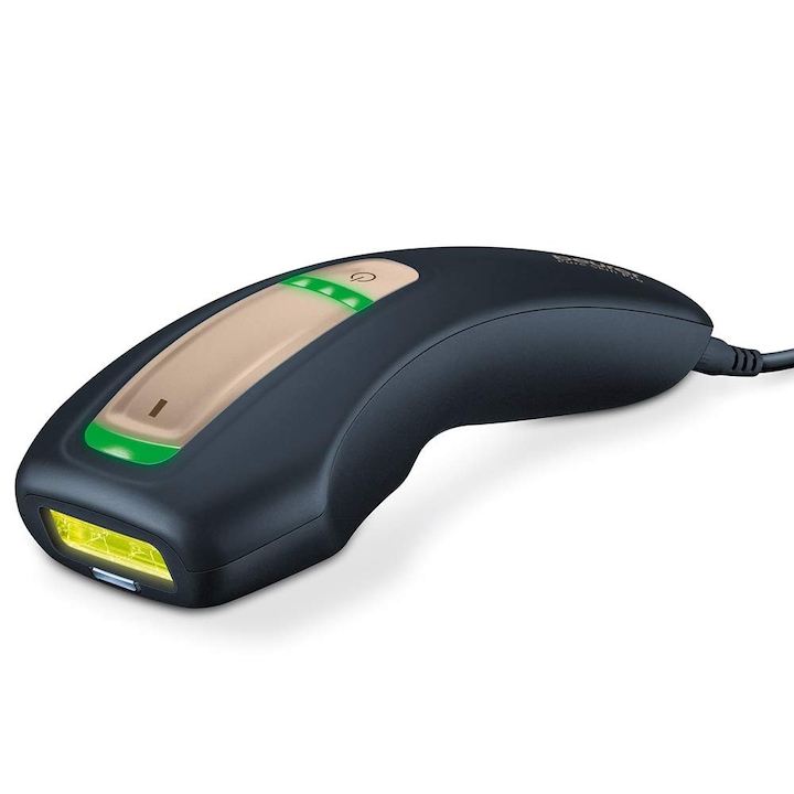 Епилатор Beurer IPL 5800, за тяло и лице, с IPL технология, черен, захранван с батерии