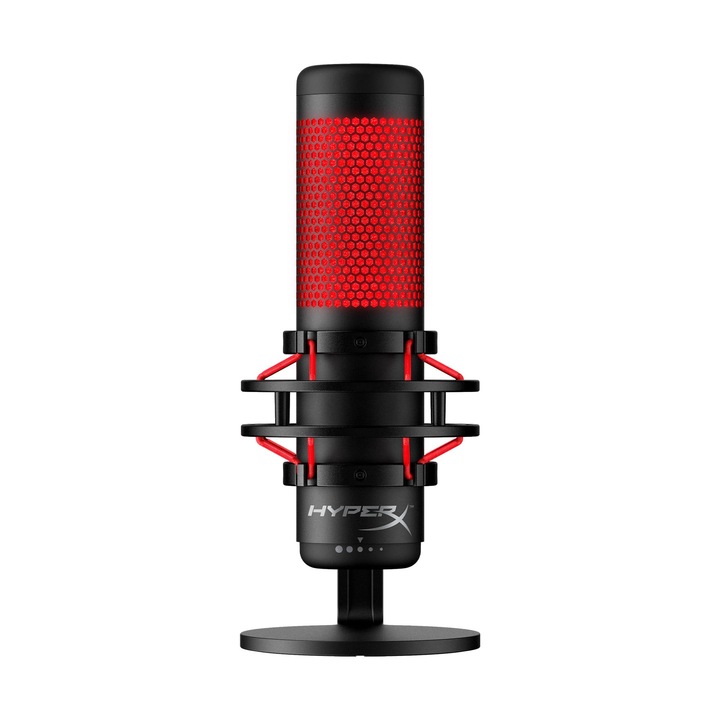 HyperX Quadcast динамичен микрофон, всепосочен, Bluetooth, черен