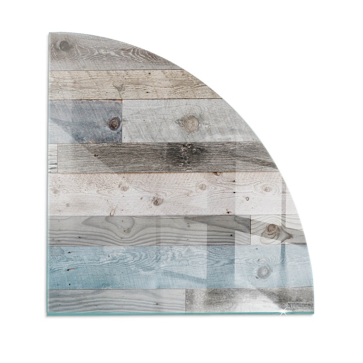 Placa de sticla pentru semineu, Tulup, Placi in diverse nuante, Gri, 1/4 100x100 cm, 010010780070000019303