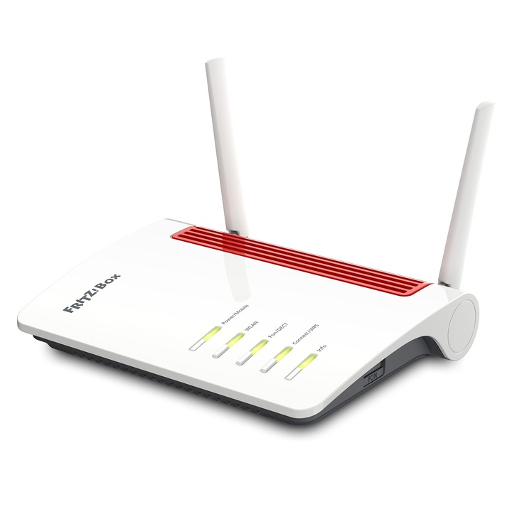 AVM Fritz!Box 6850 router, 150 Mbps, Wi-Fi 2402 Mbps, 4 x Gigabit LAN, 1 x USB 3.0