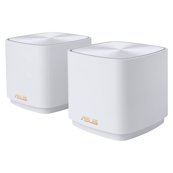 Asus Ai Mesh Zenwifi Xd4 Wi-Fi router, 2 az 1-ben szett, fehér, AX1800, 2x LAN Gigabit