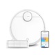 Aspirator robot, Xiaomi, S12, Functie mop 2 în 1, Putere de aspirare 4000 Pa, navigare Lidar, telecomandă prin aplicație, Alb
