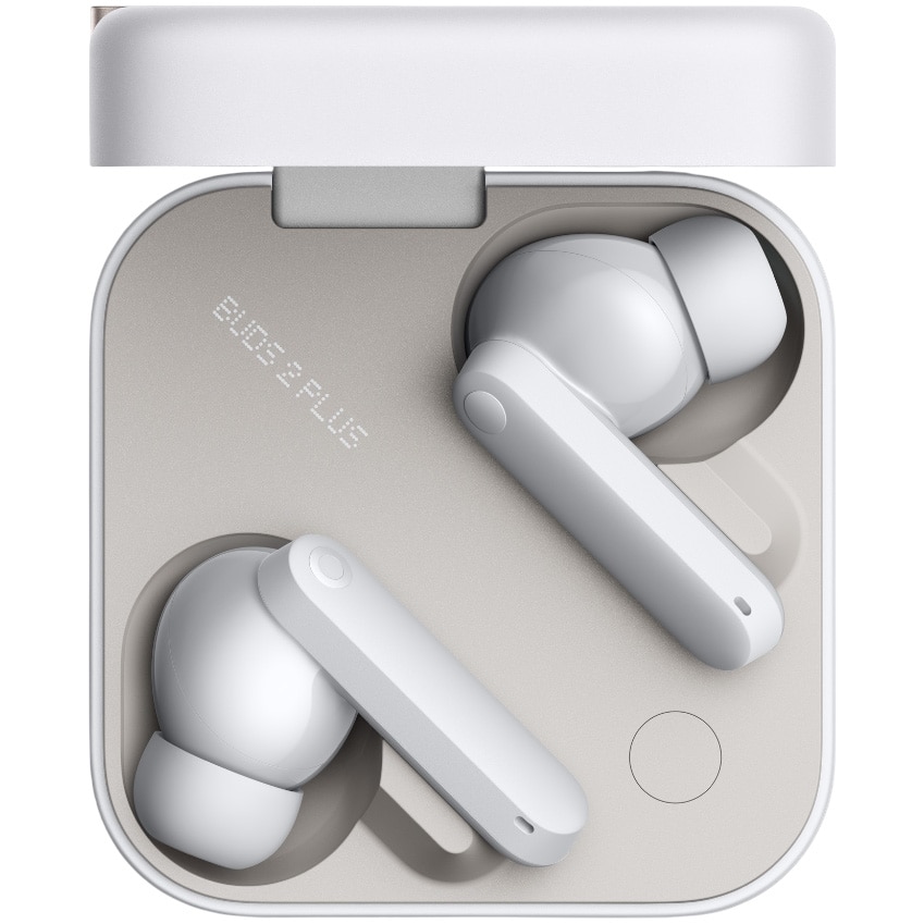Casti In-Ear CMF Buds 2 Plus, True Wireless, Bluetooth, Hi-Res LDAC, ANC 50dB, Autonomie 61.5 ore, Multipoint, IP55, Light Grey