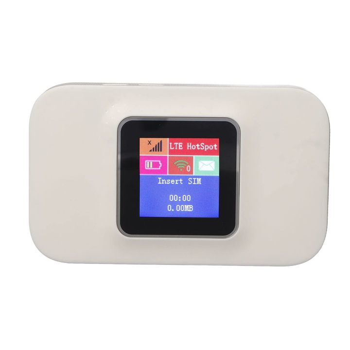 Zunate Mobile 4G Wifi Router, Hordozható Utazó Wifi Wifi Titkosítási Funkcióval, Mobil MiFi Hotspot, Európai SIM-kártyákkal Kompatibilis, 10 EszközCsatlakozást Támogat