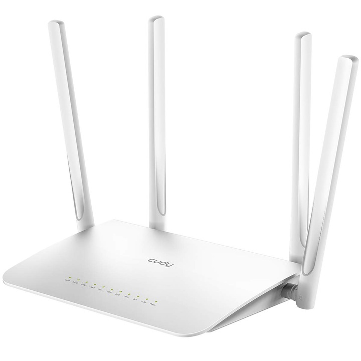 WiFi Router Mesh Gigabit Cudy AC1200, 867Mbit/s 5Ghz + 300Mbit/s 2.4Ghz, 4 Gigabit Lan port