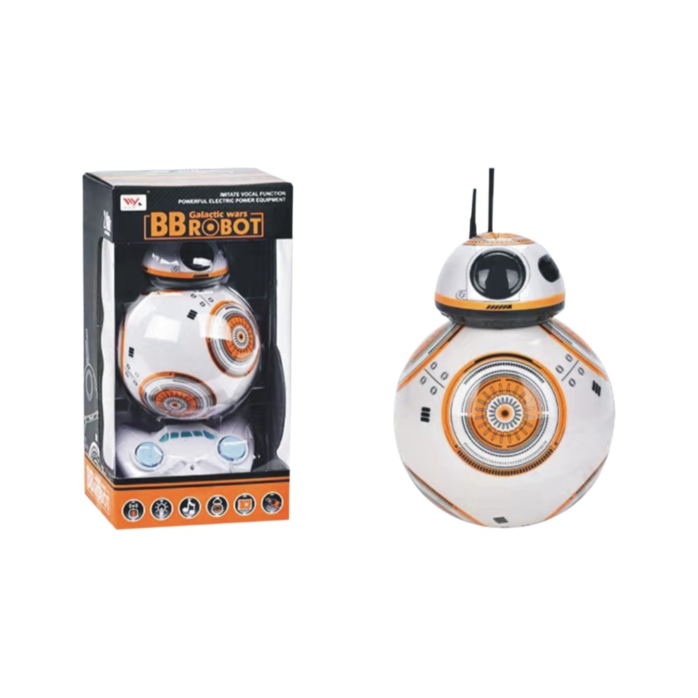 Robot de jucarie, BB8 Star Wars, control inteligent, lumini si