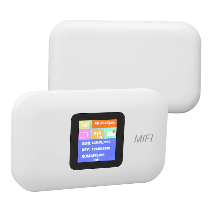 Мобилен Wifi рутер, преносим Wifi за пътуване с батерия 3000 Mah, мобилна MiFi точка за достъп, съвместим с европейски SIM карти, поддържа 10 устройства