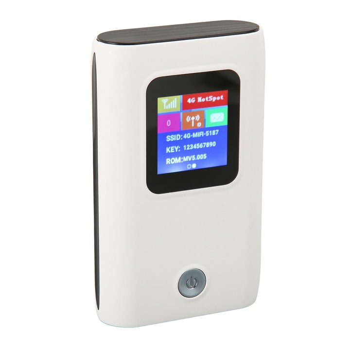 Lazmin112 4G Wifi рутер, слот за Nano SIM карта, висока скорост 300 Mbps, капацитет за 10 устройства, функция за външна батерия, преносима Wifi точка за достъп, регион Европа