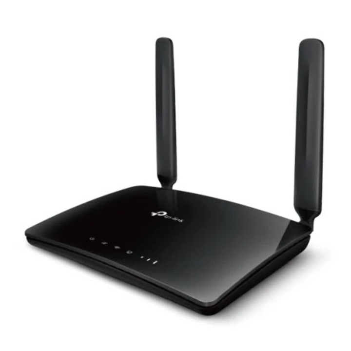 TP-Link TL-MR6400 4G mobil Wi-Fi router 300 Mbps, feloldott SIM-kártyahely, konfiguráció nem szükséges, levehető külső Wi-Fi antennák, brit csatlakozó, fekete
