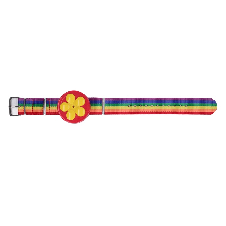 Dispozitiv de hranire pentru colibri cu forma de floare, curea ajustabila, detasabil, colorat