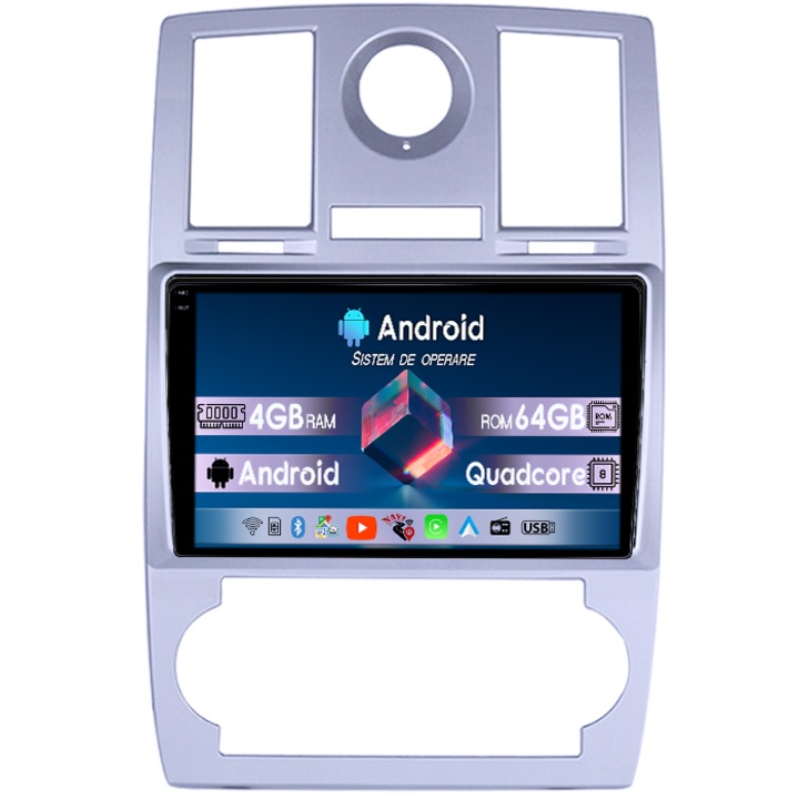 Navigatie dedicata Dodge Caliber 2007-2014, 4GB RAM, 64GB ROM, QLED 1K 10", Octacore