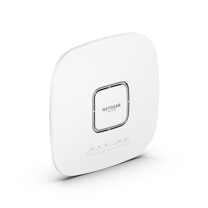 Netgear felhőalapú, felügyelt vezeték nélküli hozzáférési pont (Wax628) kétsávos Wifi 6 5,4 Gbps sebességgel, akár 328 802.11Ax kliens eszközzel, Insight PoE+ tápellátású hálózati adapter 4 évre (nem tartozék)