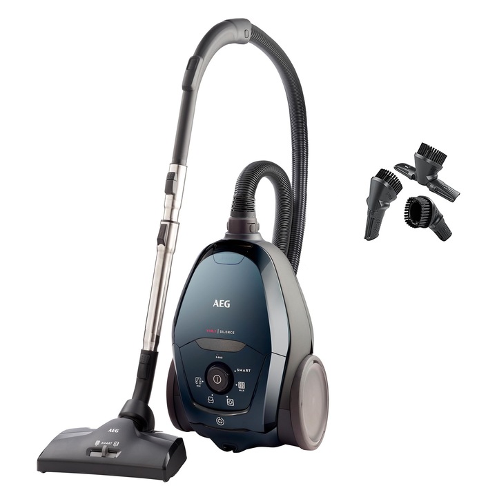 Aspirator cu sac AEG Vx82-1-2St, 600W, extrem de silențios, capacitate 44 l, cablu lung