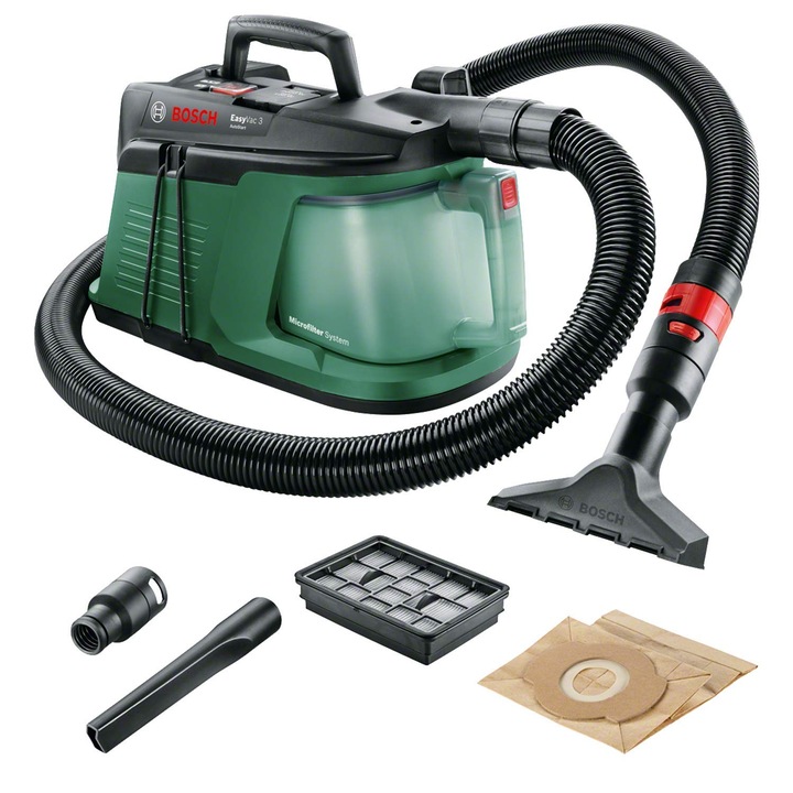 Aspirator De Mână Bosch Easyvac 3, 700 W, Capacitate Recipient Praf 2 L, În Cutie