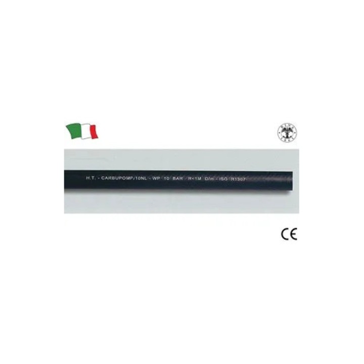 Furtun Cauciuc Carburant, Diametru Intern 8 mm, Diametru Extern 15 mm, Lungime Mare, Combustibili Ecologici si Diesel