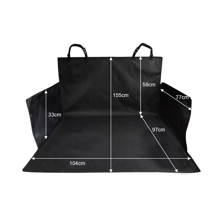 Husa auto impermeabila pentru animale de companie, covoras portbagaj, fund antiderapant, 155x105x35cm