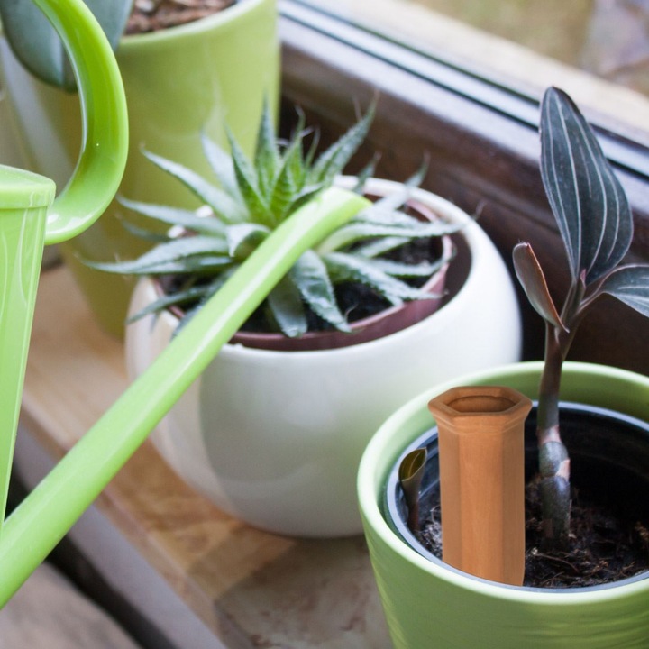 Természetes Színű Kerámia Növény Öntöző Állvány 5x5x17cm