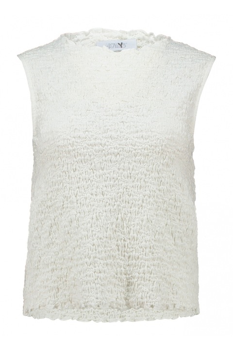 Hailys, Bluza texturata fara maneci, Alb murdar, L