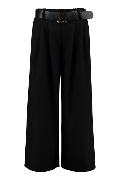 ZABAIONE, Pantaloni eleganti evazati cu talie medie, Negru