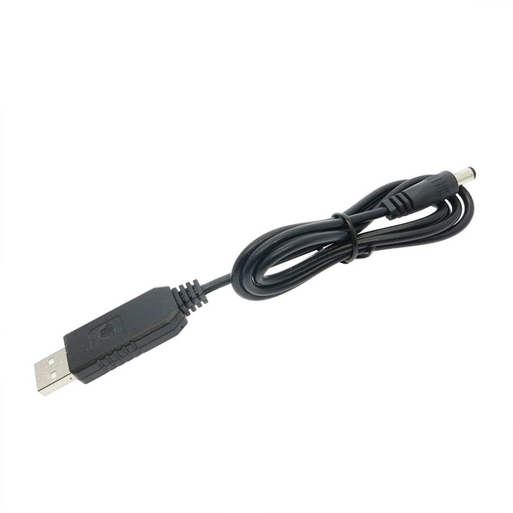 Cablu de alimentare invertor, TREXORA, cablu adaptor USB, cablu step-up de 12V, 5V la 12V, convertor de tensiune USB, ABS, negru