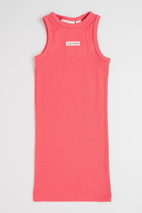 CALVIN KLEIN, Rochie mini fara maneci, Roz deschis
