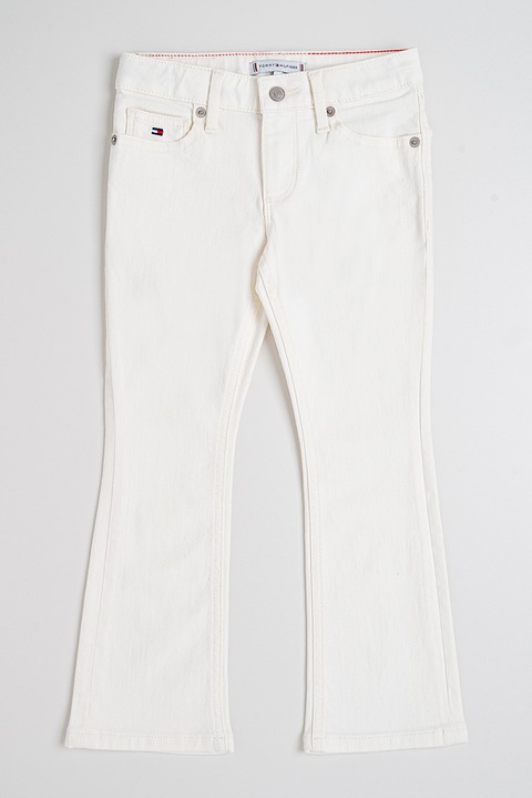 Tommy Hilfiger, Regular fit farmernadrág középmagas derékrésszel, Törtfehér