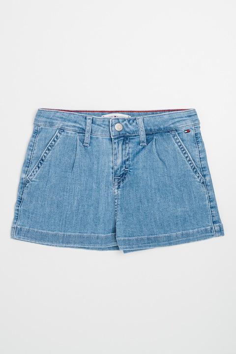 Tommy Hilfiger, Farmer rövidnadrág zsebekkel, Pasztellkék, 128 CM