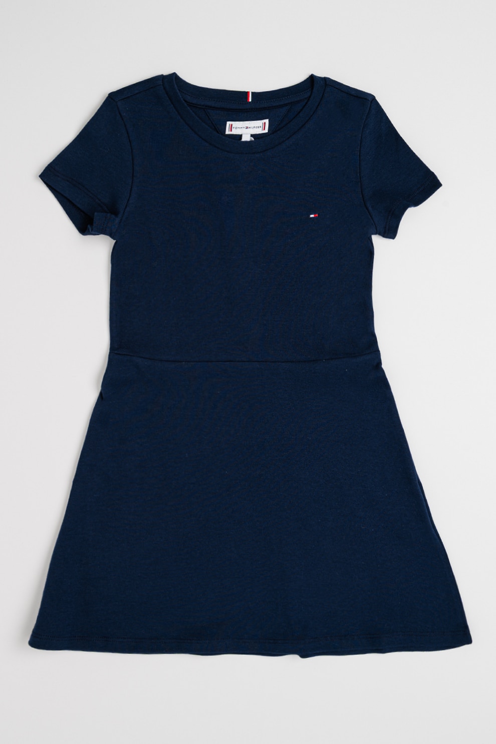 Tommy Hilfiger, Rochie mini de bumbac, Bleumarin, 128 CM