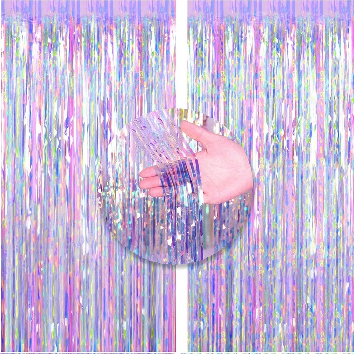 Cortina decorativa, TREXORA, reutilizabila, 1x2.5m