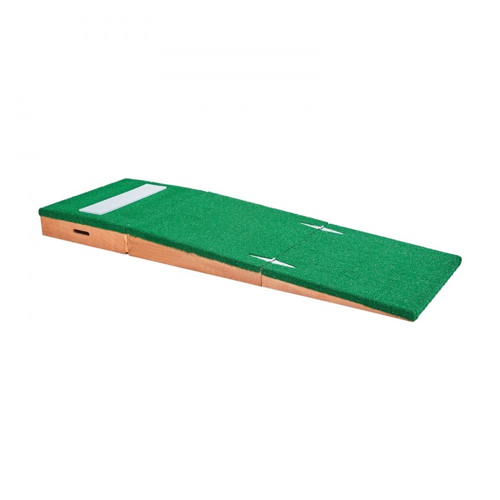 Baseball és softball platform, 216 cm hosszú, fából készült, hordozható, ideális beltérre és kültérre, zöld