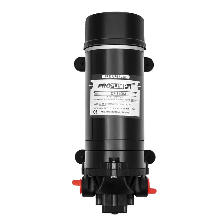 Pompa de presiune autoamorsanta, 220V, 120W, zgomot redus, 160 PSI, stecher UE, neagra