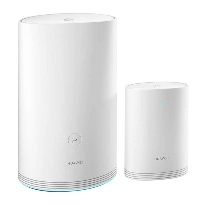 Huawei Wi-Fi Q2 Pro vezeték nélküli router, szett (1 bázis + 1 műhold), fehér, 1200Mbit + 1000Mbit, 4xGigabit