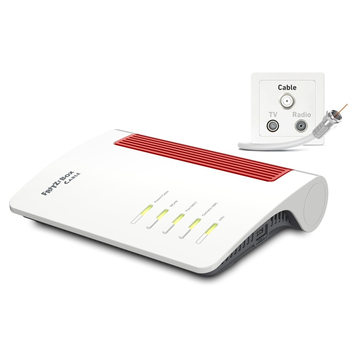 AVM Fritz!Box 6670 router, Wi-Fi 7, 2880 Mbps, 2,5 Gigabit, kábel
